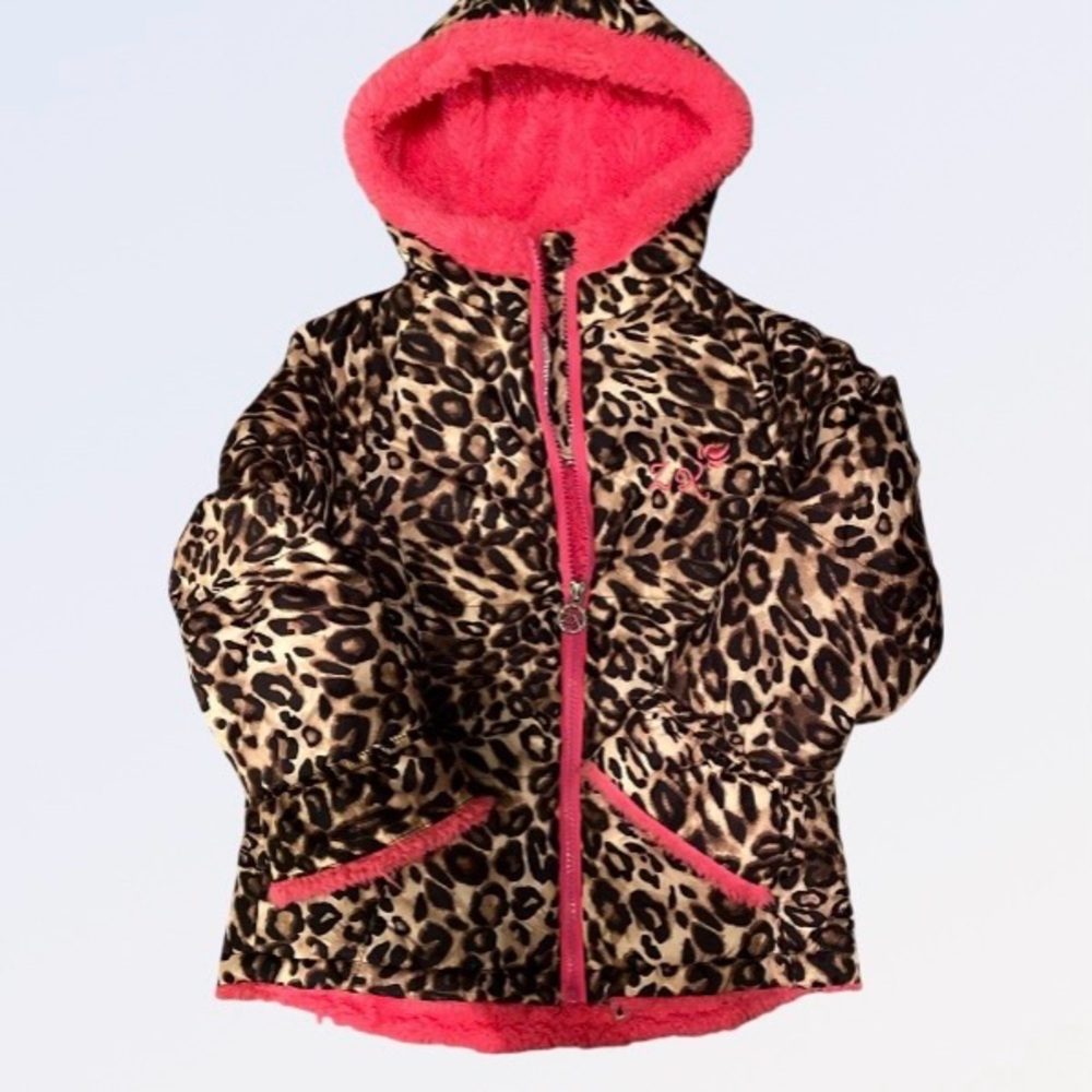 ZeroXposur Leopard Print Hooded Jacket with Pink Accents wicked cute 💕